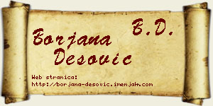 Borjana Desović vizit kartica